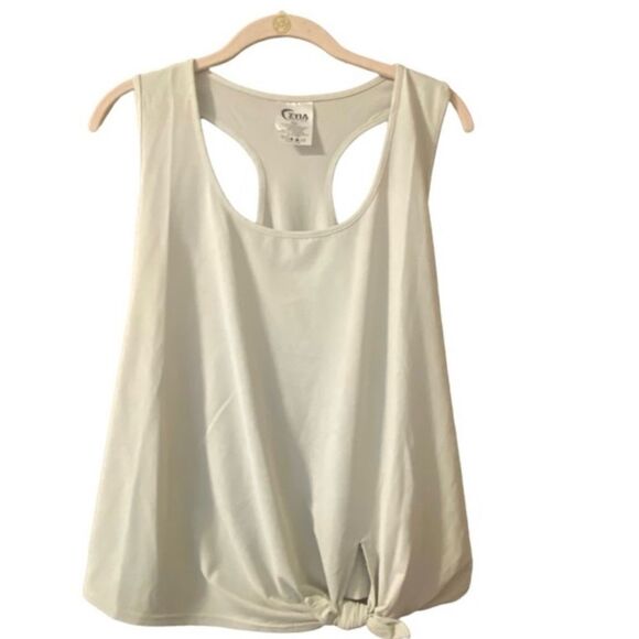 Zyia Knot Tank Beige, scoop neck, razor back, size XL - Picture 1 of 4